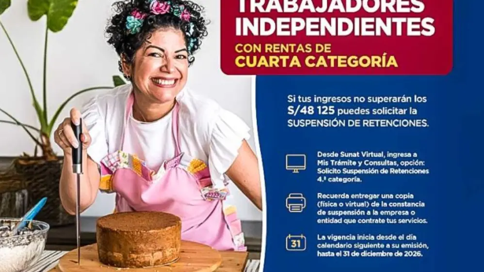 ¿Ganas hasta S/ 4 010 al mes? Revisa si puedes suspender el Impuesto a la Renta en 2026